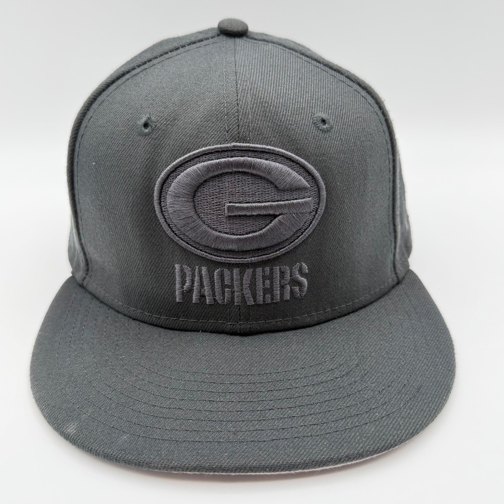 New Era Green Bay Packers Black Snapback Hat One Size Fits Most NFL Men Football